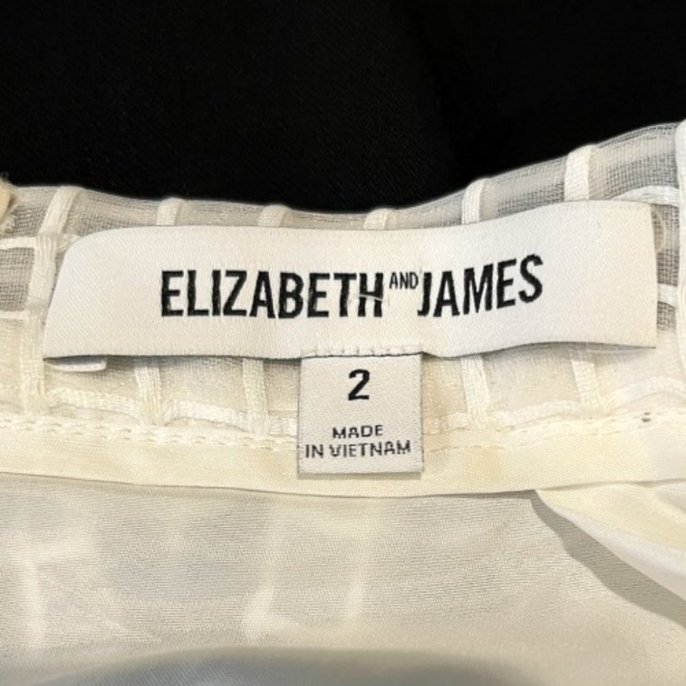 BNWOT ELIZABETH AND JAMES WHITE SHEER A-LINE SKIRT 2 - Picture 4 of 5